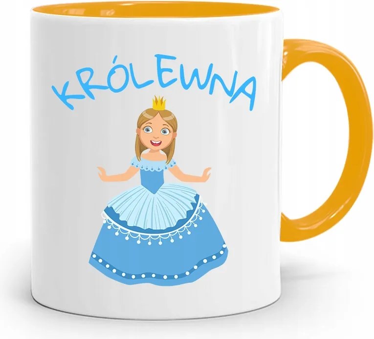 Sárga Bögre Gyerekeknek Lányoknak Kis Hercegnő +név fényképes nyomattal