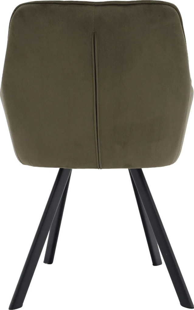 Design fotel, zöld Velvet/fekete, PETIN
