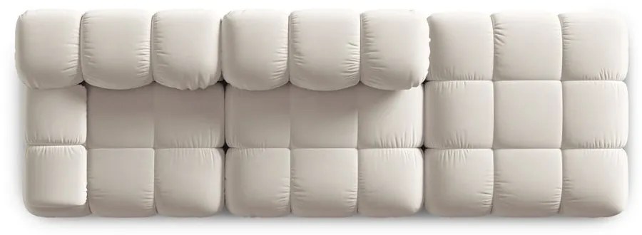 Bézs bársony moduláris kanapé 282 cm Bellis – Micadoni