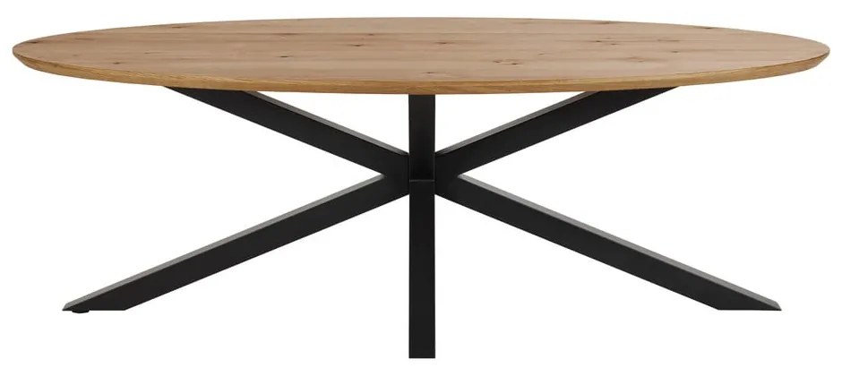 Étkezőasztal tölgyfa dekoros asztallappal 100x220 cm Heaven – Actona