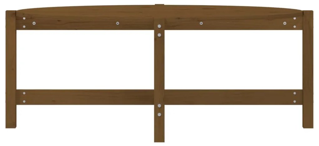 Mézbarna tömör fenyőfa dohányzóasztal 118 x 63 x 45 cm