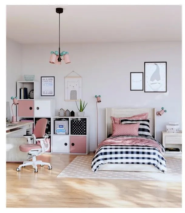 Világoskék-rózsaszín gyerek lámpa fém búrával ø 30 cm Mouse II – GTV