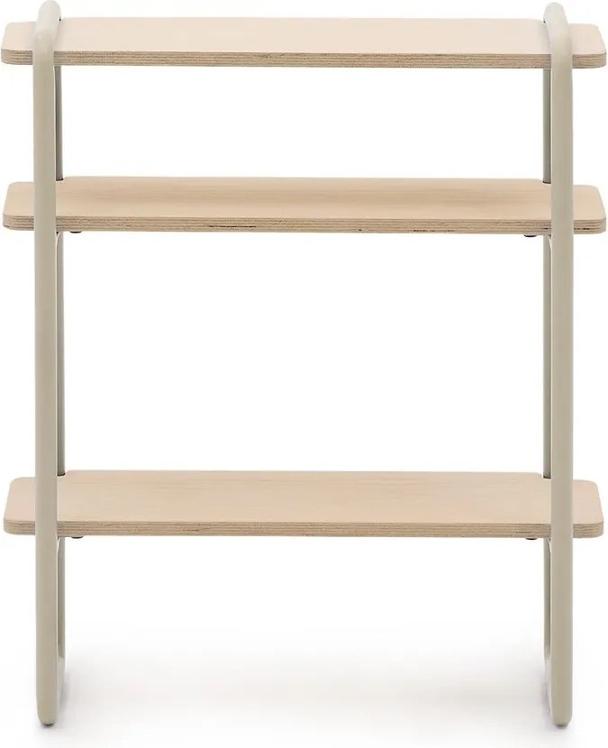 Bézs-natúr színű függő gyerek könyvespolc kőrisfa dekorral 60x70x28 cm Tinn – Kave Home