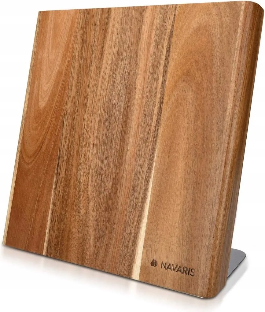 Mágneses késtartó akácfából, 27,7 x 27,5 cm, 47366.01