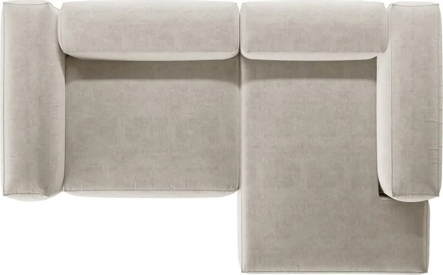 Bézs sarokkanapé (jobb oldali-heverő résszel) Bergamo – Cosmopolitan Design