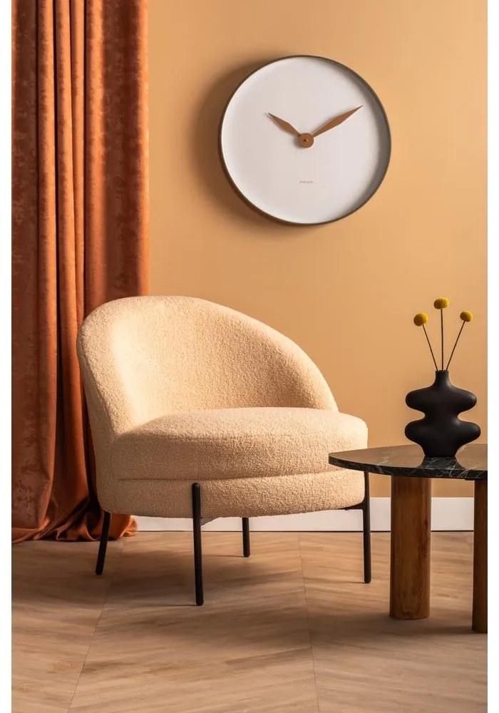 Bézs buklé fotel Noble – Leitmotiv