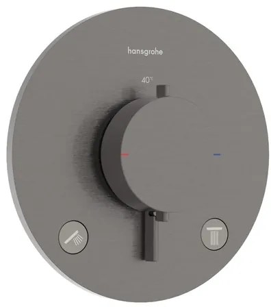Hansgrohe Ecostat Comfort S zuhany és fürdő csaptelep vakolat alatti rész nélkül csiszolt fekete króm 33715340