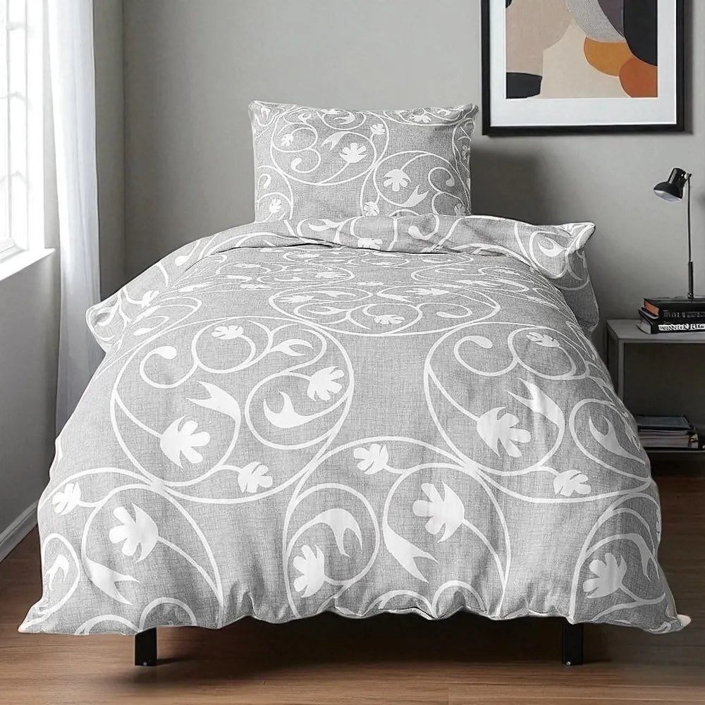 Pamut ágynemű ARZA GREY 2 részes 140x200 cm