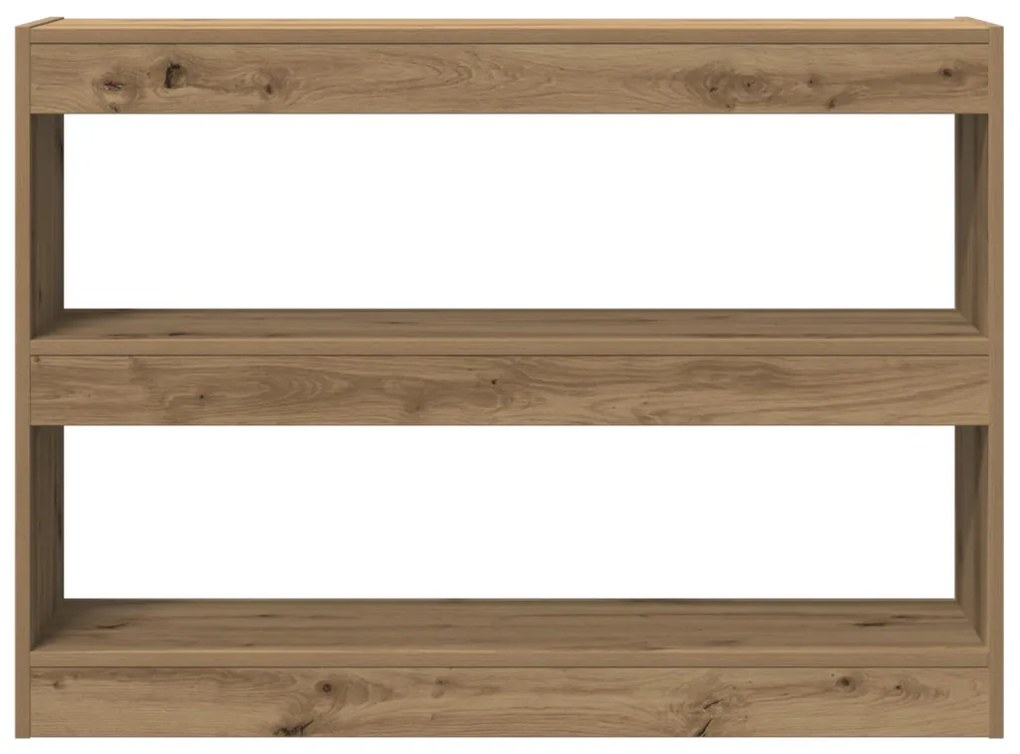 Könyvespolc/Szobaelválasztó - Artisan tölgy - 100x30x72 cm - Mérnöki fából készült