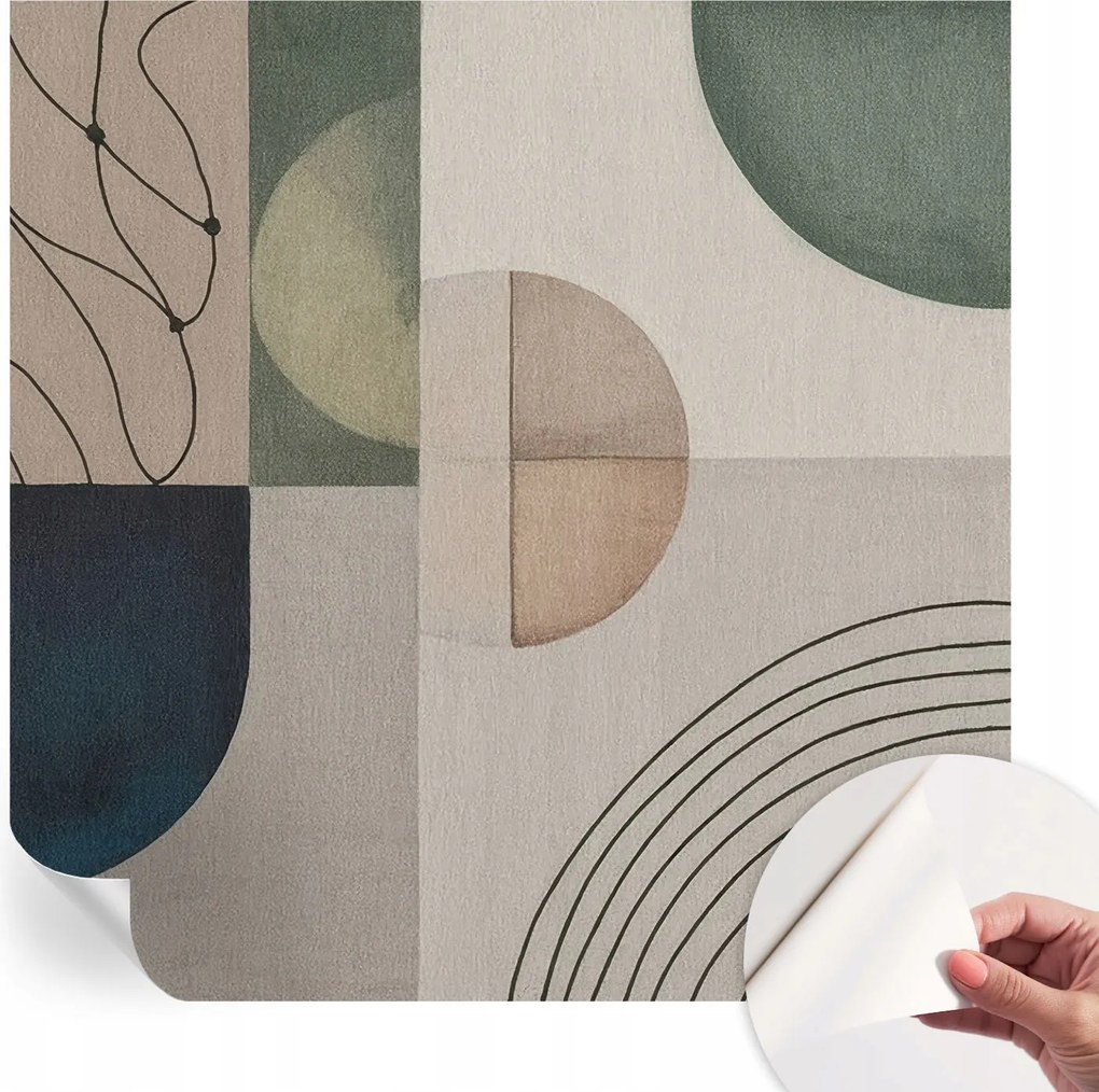 Matt öntapadós fotótapéta falra Geometrikus formák 250x250 cm