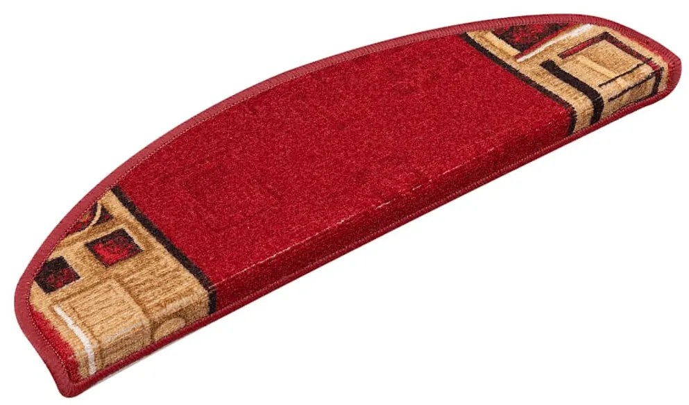 10 db piros öntapadó lépcsőszőnyeg 65x21x4 cm