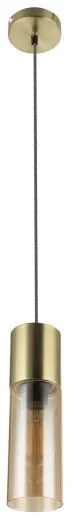 GLOBO 21000HM - Csillár zsinóron ANNIKA 1xE27/25W/230V átm. 10,5 cm réz