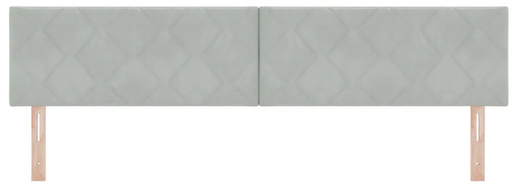 LED Fejtámla LED -es lámpákkal Világosszürke 200 cm Bársony