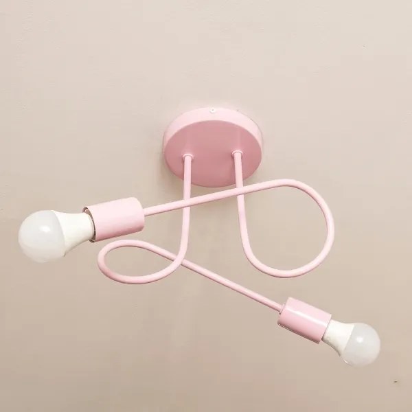 Felületre szerelhető csillár OXFORD 2xE27/15W/230V rózsaszín