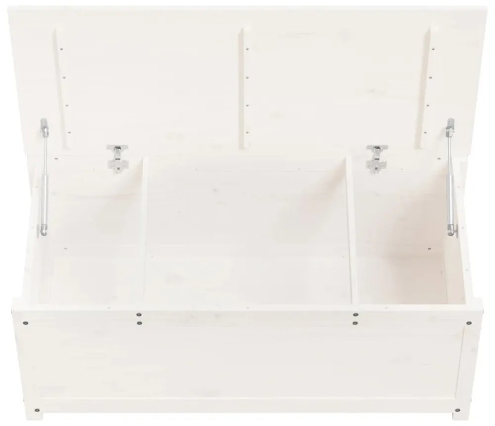 fehér tömör fenyőfa tárolóláda 110x50x45,5 cm