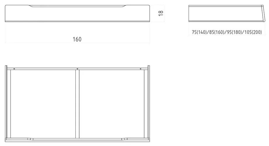 Natúr színű ágy alatti fiók Twig – The Beds