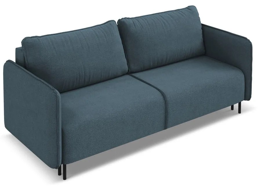 Kék kinyitható-tárolóhelyes kanapé 226 cm Luana – Makamii