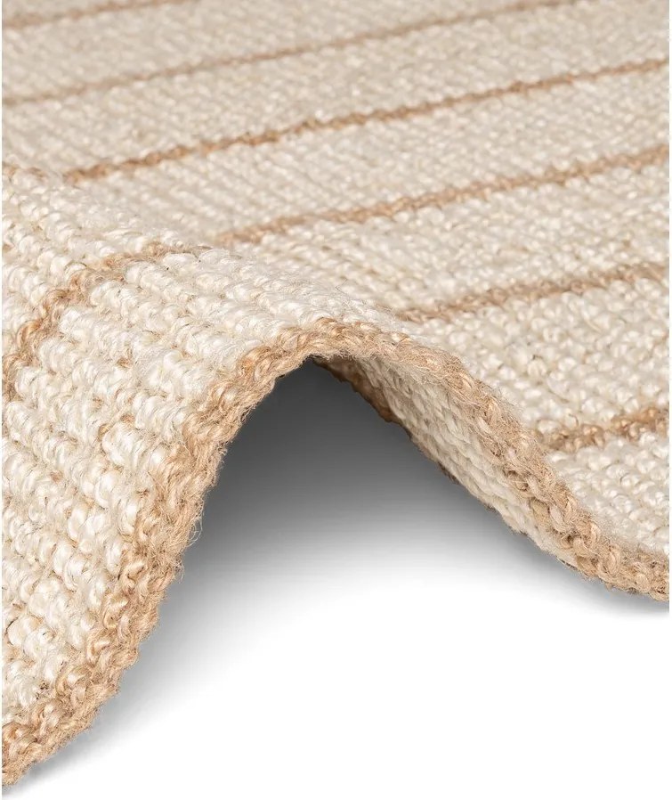 Krémszínű kézi szövésű juta szőnyeg 160x230 cm Harvest Sierra – Elle Decoration