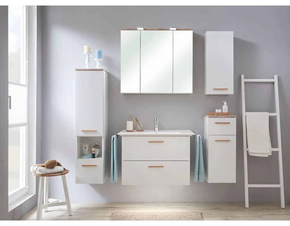 Fehér kerámia mosdókagyló csaptelep nélkül 80x47 cm Set 931 - Pelipal