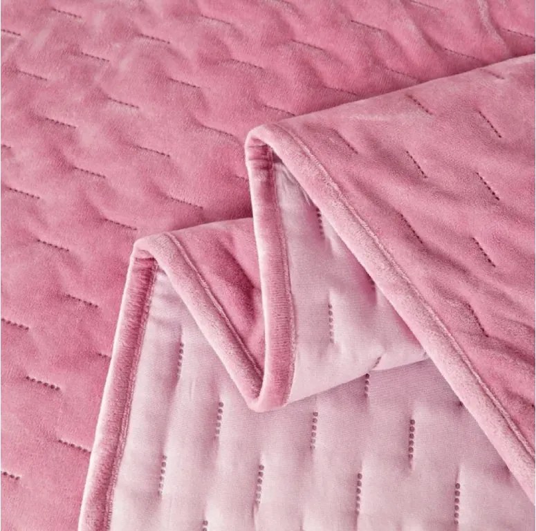 Bársonyos ágytakaró ASTRALIA, rózsaszín Méret: 200 x 220 cm