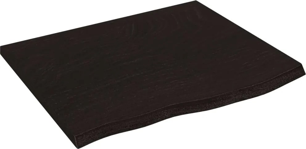 vidaXL sötétbarna kezelt tömör tölgyfa asztallap 60x50x2 cm