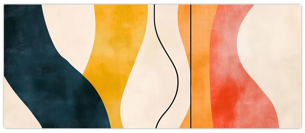 Kép - Minimalista színes illusztráció II. (120x50 cm)
