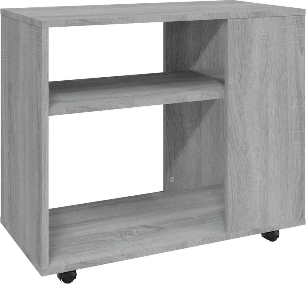 vidaXL szürke sonoma színű szerelt fa kisasztal 70 x 35 x 55 cm