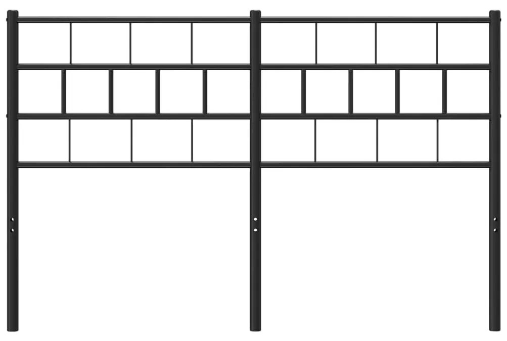 fekete fém fejtámla 140 cm
