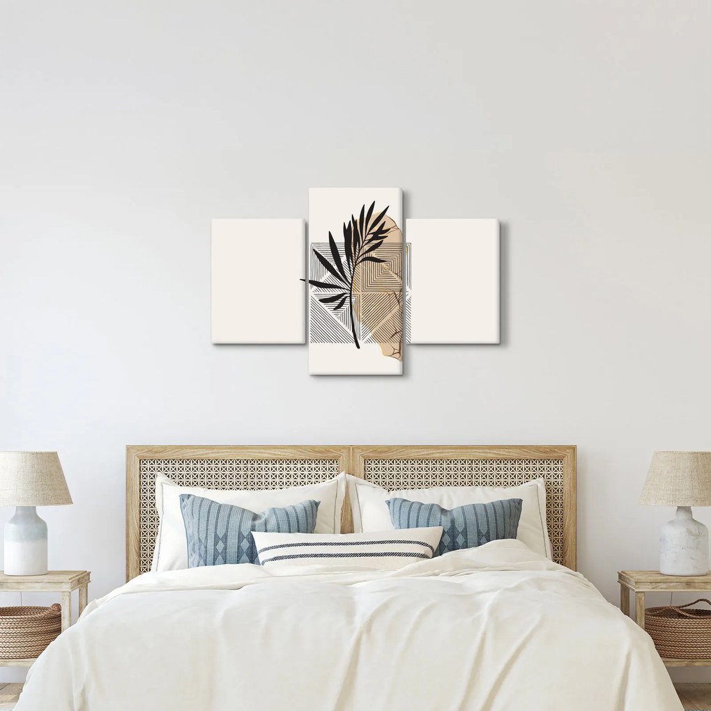 Kép - Absztrakció trópusi levelekkel N⁰1 (90x60 cm)