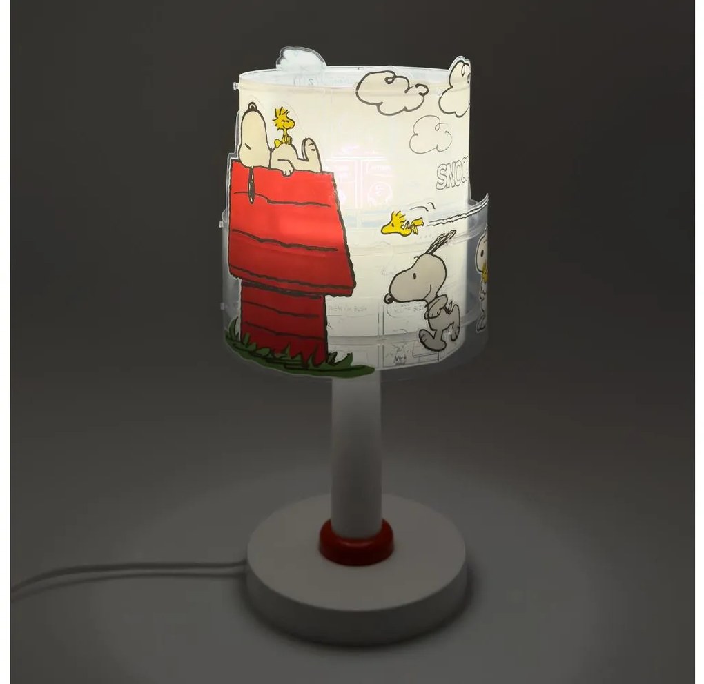Dalber 76301 - SNOOPY LED gyereklámpa 1xG4/4W/230V fehér/piros