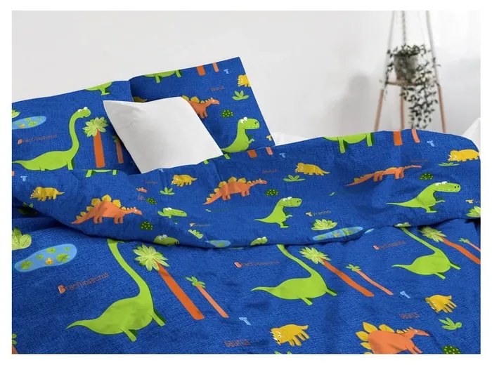 Kék egyszemélyes gyerek ágyneműhuzat 140x200 cm Dinolar – Mijolnir