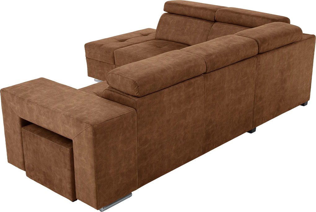 Ülőgarnitúra, barna, balos, MALAGA