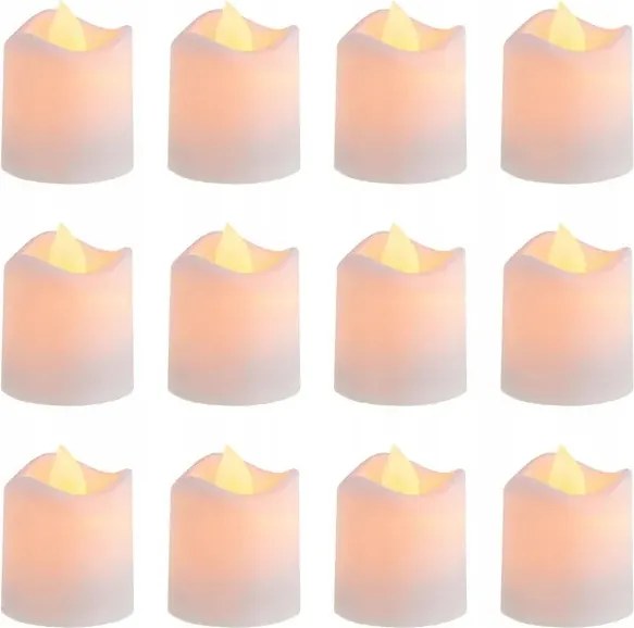 12x Led Gyertya Lámpa Utántöltő Mécses Tealight Lampion Dekoráció, Mint A Pr