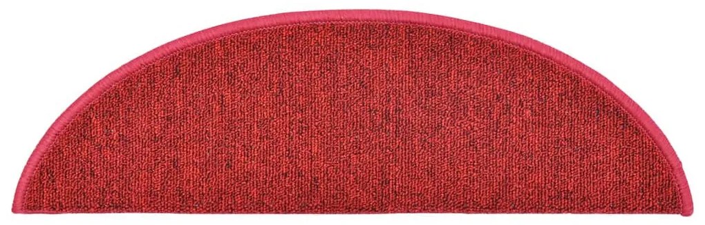 10 db lépcsőszőnyeg 56 x 17 x 3 cm bordó félkör alakú