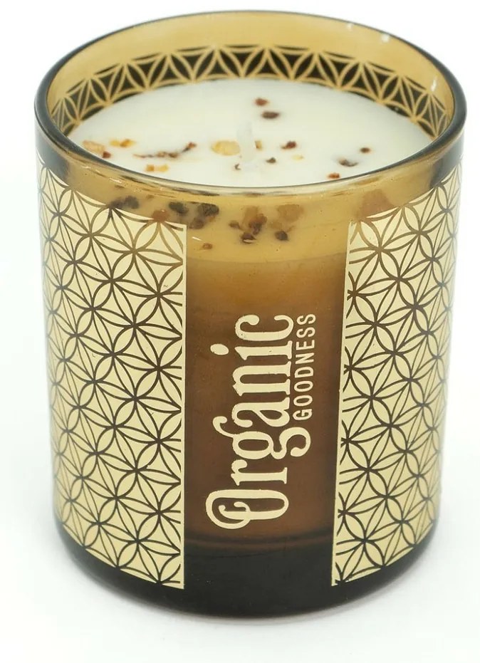 Szerves gyertya Sage & Lavender 200 g üvegbenaranyfóliával