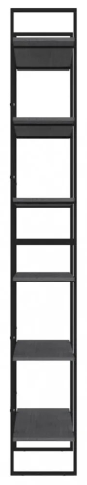 szürke tömör fenyőfa magasszekrény 100 x 30 x 210 cm