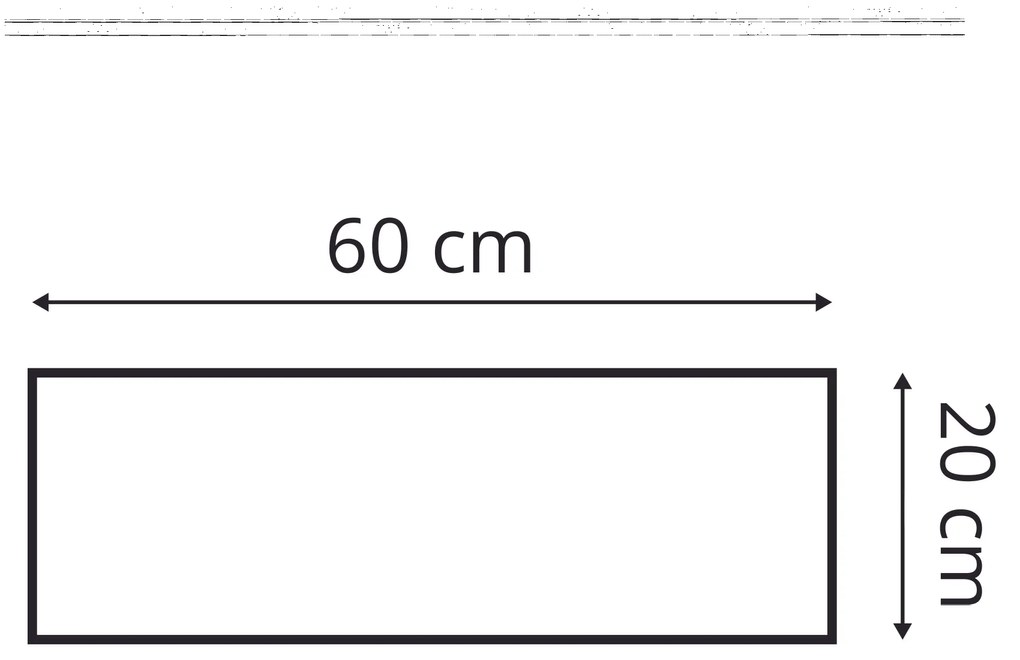 Kárpitozott panel - Téglalap - 60x20cm Szín: Barna
