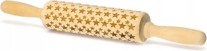 Dekoratív Karácsonyi Sütemény Mintás Henger Nagy 35cm Csillagok