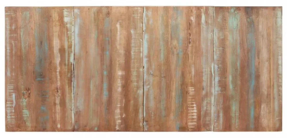 tömör újrahasznosított fa étkezőasztal 200 x 90 x 76 cm