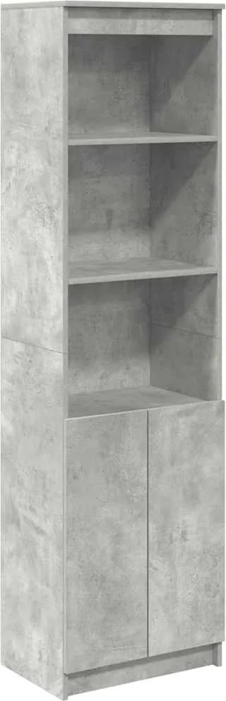 vidaXL betonszürke szerelt fa magasszekrény 50x35x180 cm