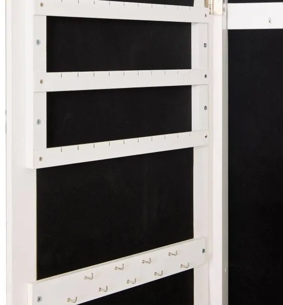 Atmosphera - LEXY álló tükör ékszertartóval 158x38 cm fehér