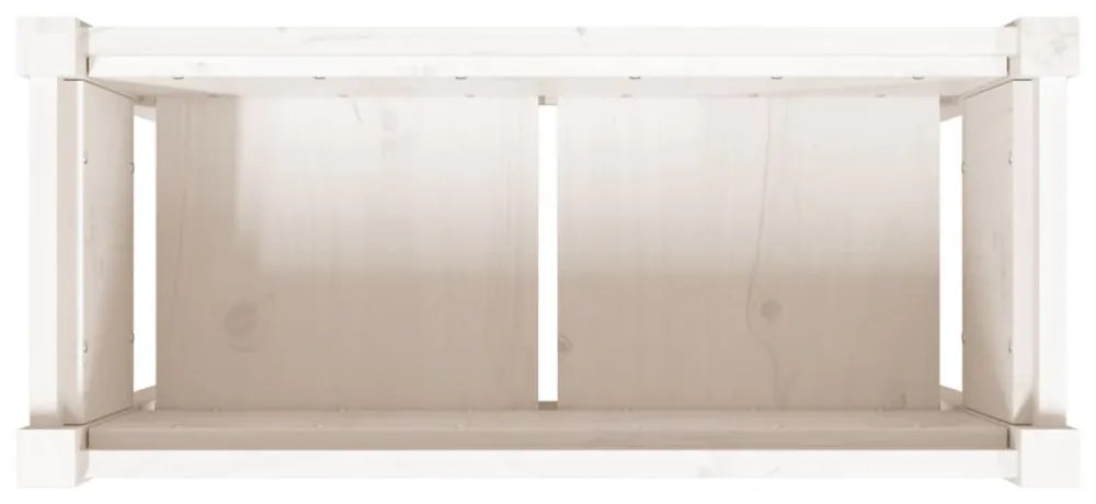 fehér tömör fenyő kerti virágláda 70 x 31 x 70 cm