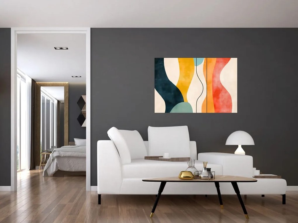 Kép - Minimalista színes illusztráció II. (90x60 cm)