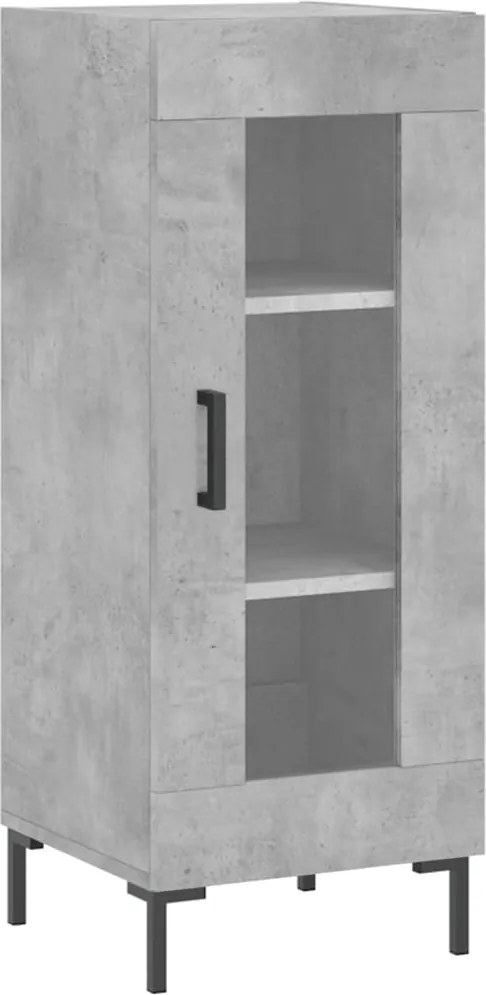 vidaXL betonszürke szerelt fa tálalószekrény 34,5 x 34 x 90 cm