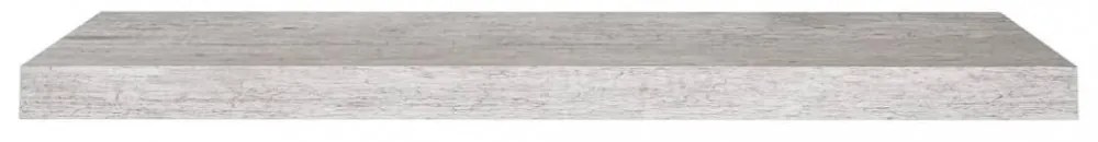 4 db betonszürke MDF lebegő fali polc 80 x 23,5 x 3,8 cm