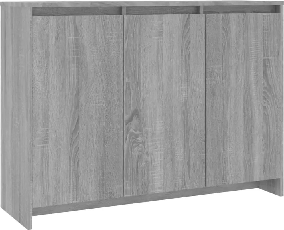 vidaXL szürke sonoma színű szerelt fa tálalószekrény 102 x 33 x 75 cm