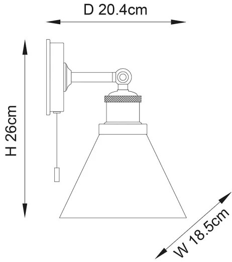 Endon 95513-Fürdőszobai fali lámpa TOULON 1xE27/10W/230V IP44 fényes króm