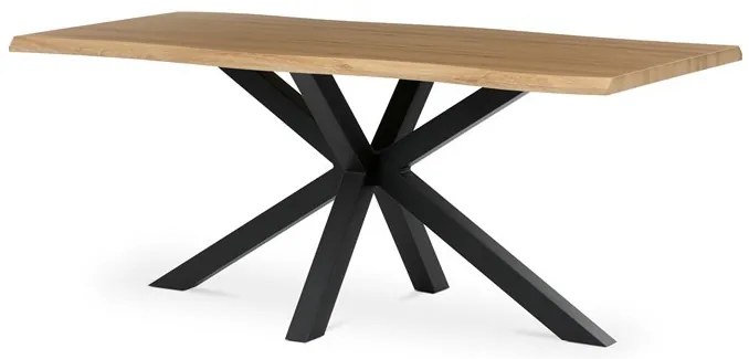 Étkezőasztal Vadtölgy/Fekete Színben. 180x90cm. HT-F4618 OLW