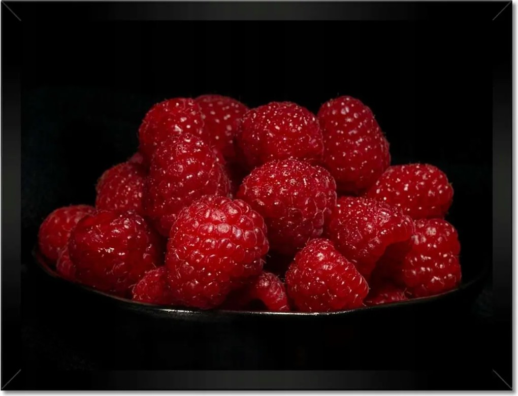 Poszterek keretben 40x30 Érett málna egy tálban