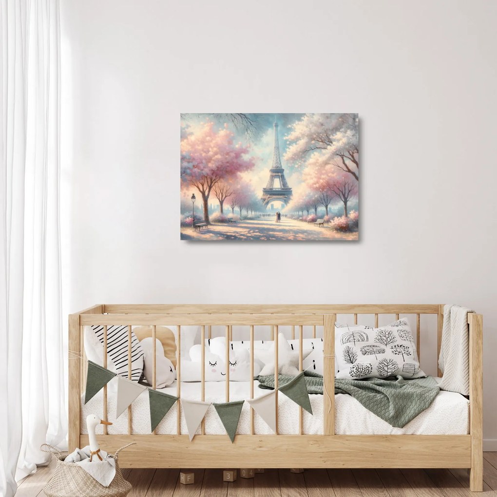 Üveg kép – Tavasz Párizsban (70x50 cm)